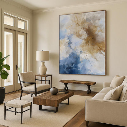 Large Custom Abstract Painting for Home Bar Lounges