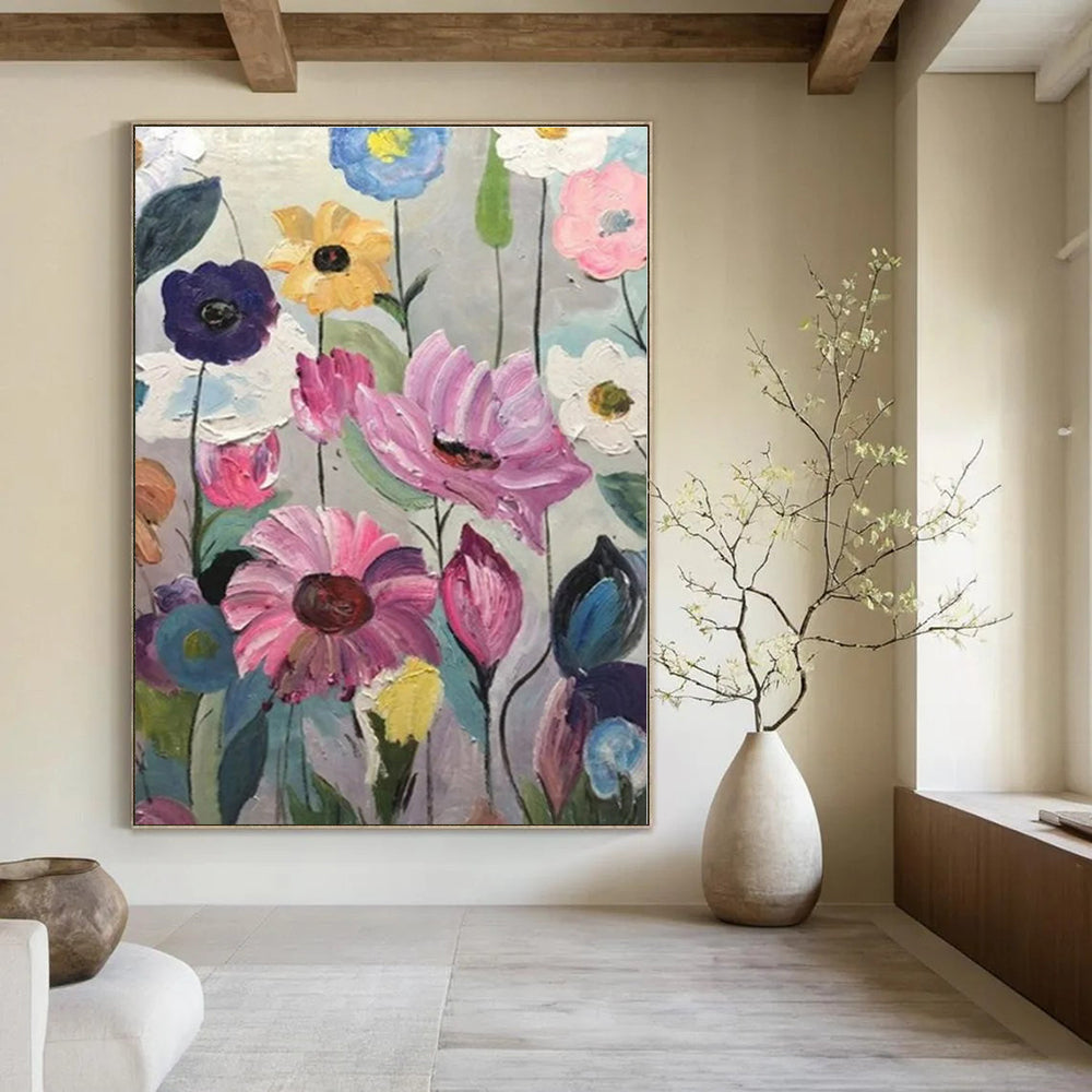 Hand-Painted Personalized Abstract Art for Office Waiting Areas