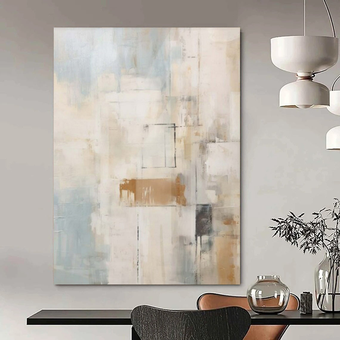 Giant Hand-Painted Contemporary Abstract Art for Family Home Art Studios