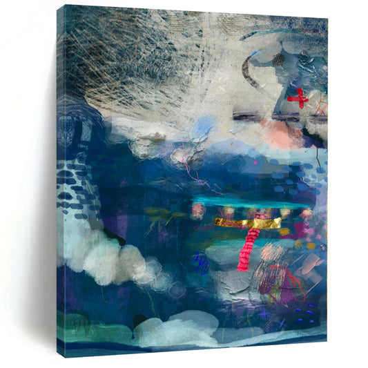 Immense Hand-Painted Abstract Wall Art for Co-Working Spaces