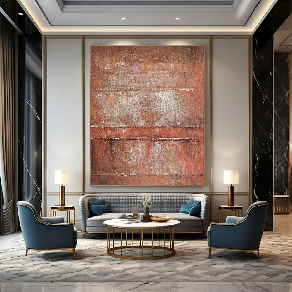 Monumental Abstract Painting for Loft Stairwells - Commissioned Mixed Media
