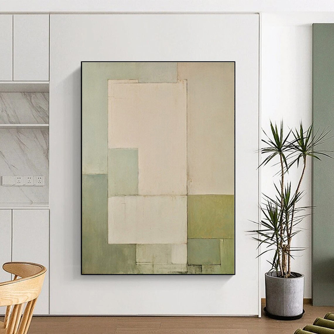 Immense Made-to-Measure Abstract Art for Basement Game Room Feature Wall