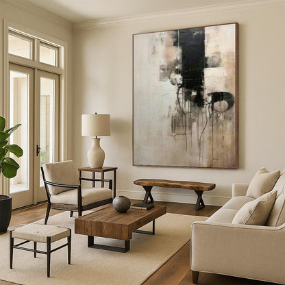 Immense Made-to-Order Abstract Canvas for Kitchen Breakfast Nooks