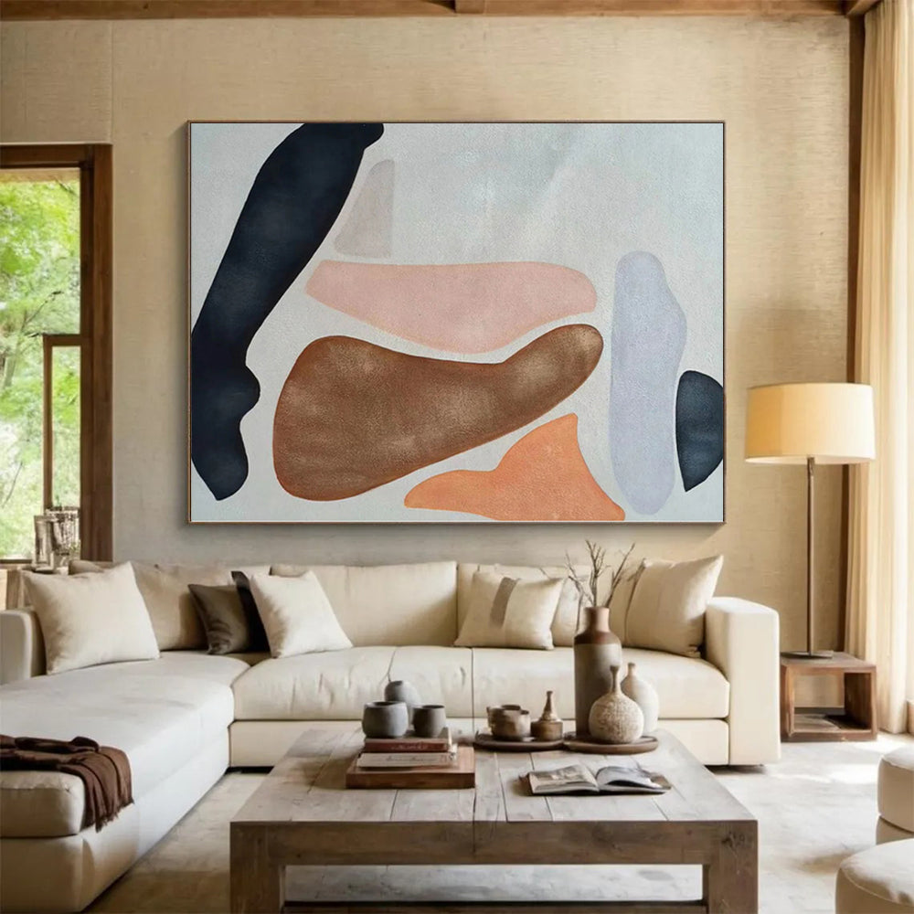 Grand Made-to-Order Abstract Art for Home Indoor Pool and Hot Tub Surrounding Walls