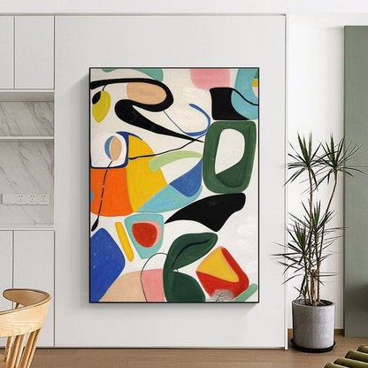 Oversized Custom-Made Hand-Painted Abstract Canvas for Attic Storage Wall LargeART0625