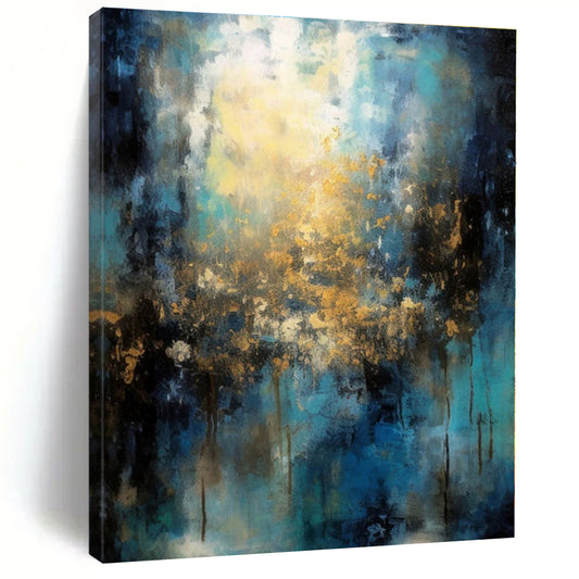 Vast Custom Abstract Art for Home Indoor Pool and Spa Feature Wall