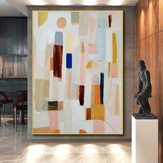 Colossal Tailored Hand-Painted Abstract Wall Art for Art Studios LargeART0659