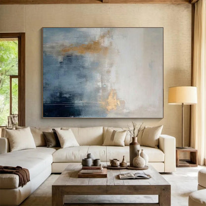 Monumental Custom Abstract Painting for Sunroom Skylight Walls