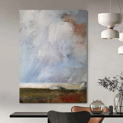 Luxurious Hand-Painted Abstract Wall Art for Behind Living Room Sectional Sofas