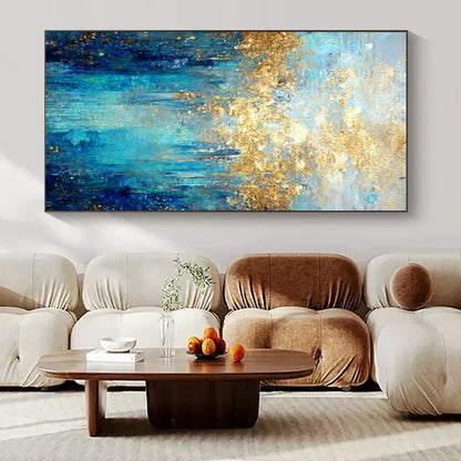 Gigantic Hand-Painted Modern Abstract Art for Villa Oceanfront Lounges