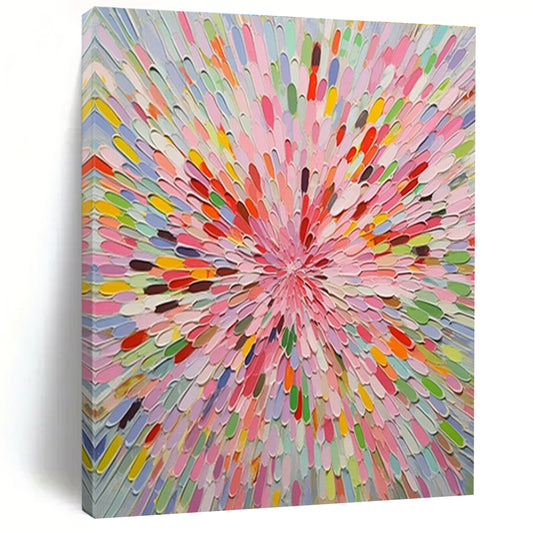Oversized Hand-Painted Abstract Canvas for Living Room Media Wall