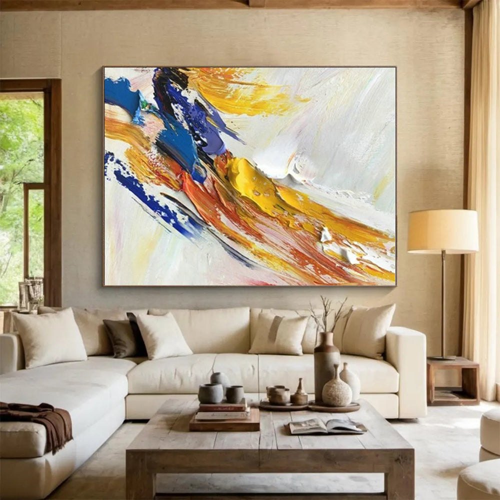 Gigantic Hand-Crafted Abstract Canvas for Dining Room Server Wall LargeART0605