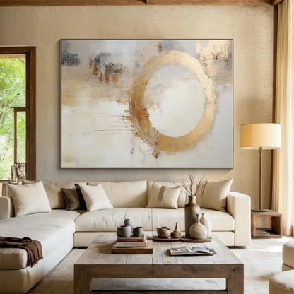 Oversized Custom Hand-Painted Abstract Painting for Home Library Study Nook Wall LargeART0586