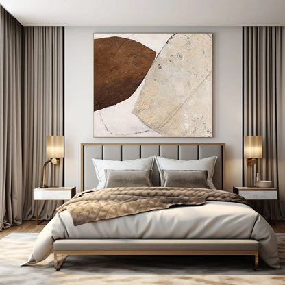 Giant Abstract Art for Treehouse Interiors - Hand-Painted Mixed Media on Canvas