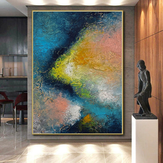 Monumental Abstract Future City - Commissioned Mixed Media for Science Fiction Conventions
