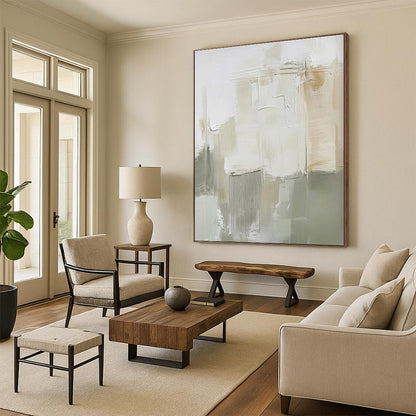 Super-Sized Made-to-Order Abstract Wall Art for Reading Nook Window Seat Wall
