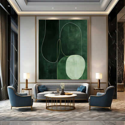 Super-Sized Hand-Painted Contemporary Abstract Painting for Retail Store Window Displays