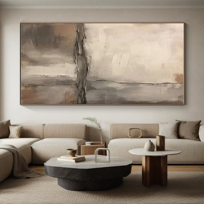 Monumental Abstract Canvas for Nursery Changing Table Wall