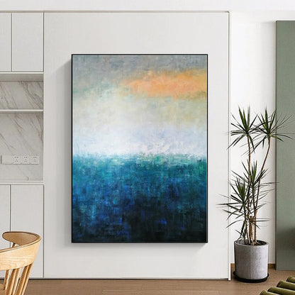 Large-Scale Custom Abstract Wall Art for Laundry Room Feature Wall