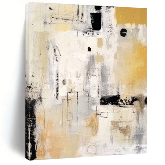 Extra-Huge Hand-Painted Modern Abstract Canvas for Luxury Hotel Bridal Suites