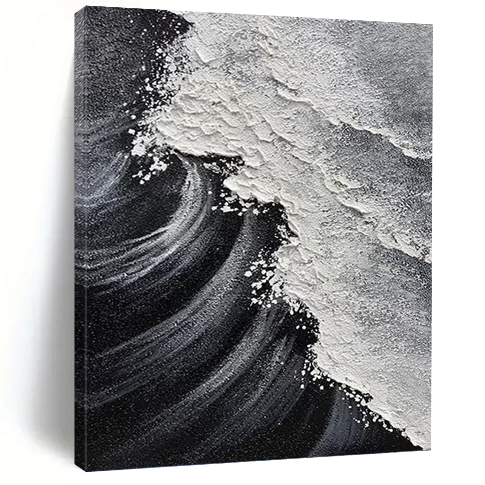 Custom Vertical Hand - Painted Abstract Gem for Entryway and Hallway DKH1658
