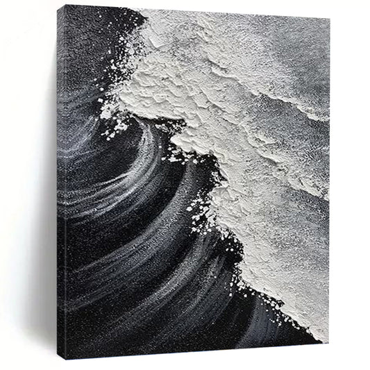 Custom Vertical Hand - Painted Abstract Gem for Entryway and Hallway DKH1658