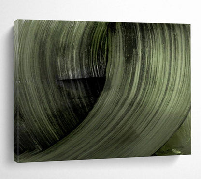 Abstract Green Swirls - Large Modern Office Accent DLZ123