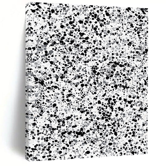 Black, Gray and White Splatter "Subtle Chaos" Painting On Canvas HB257