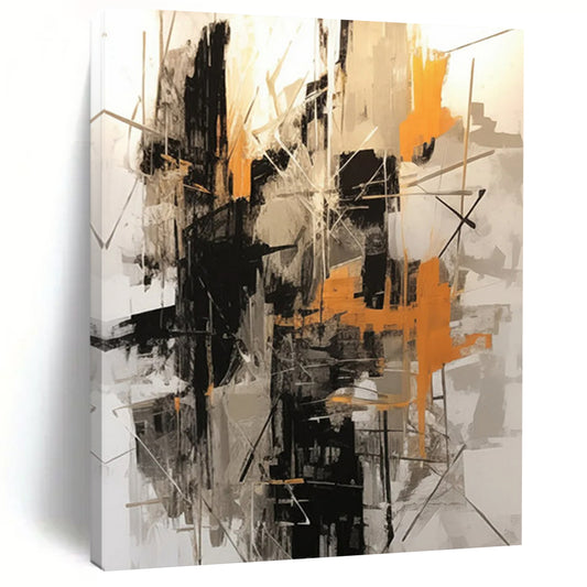 Lava Flow: Vast Hand - Painted Custom Abstract Gemstone for Living Room and Bar DTP116