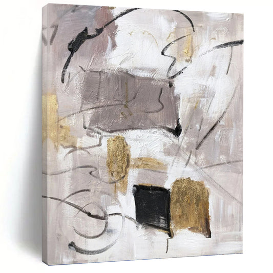 Enchanting Hand - Painted Textured Abstract for Dining Room & Hotel DKH1285