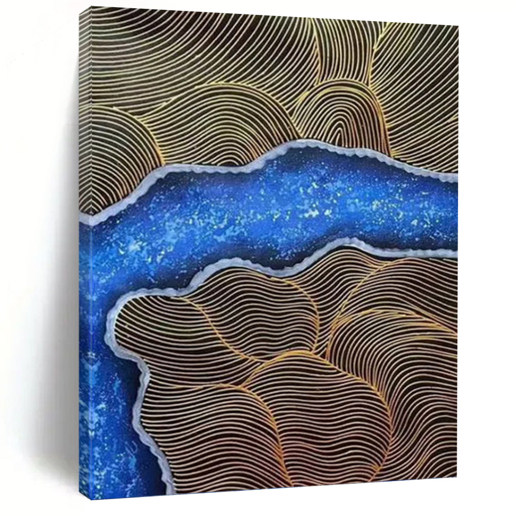 Stylish Hand - Painted Textured Abstract Art for Bar & Hotel DKH1345