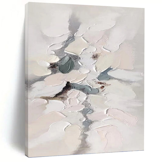 Designer - Curated Splendor: Hand - Rendered Textured Canvas Art for Hotel Lobby & Living Room DKH1174