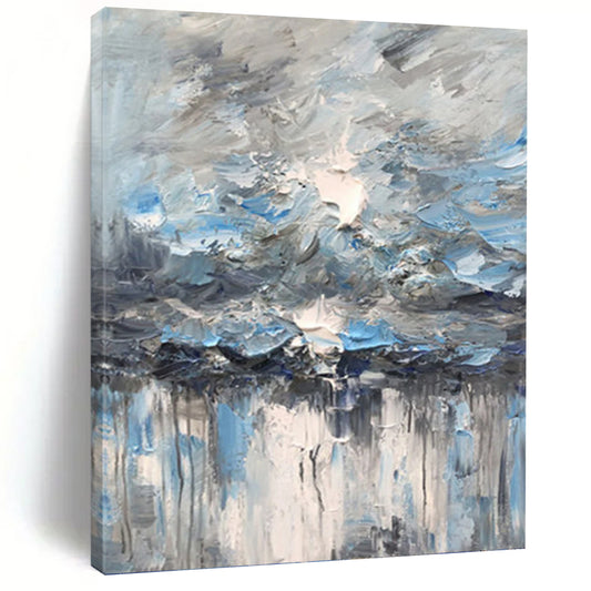 Elegant Hand - Painted Textured Abstract for Hotel & Dining Room DKH1291