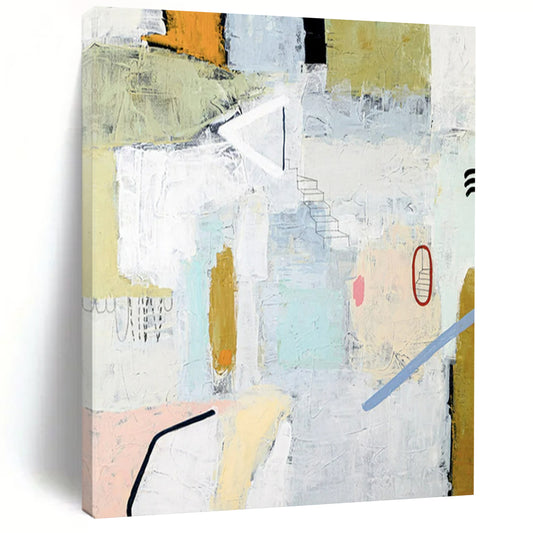 Glamorous Gigantic-Scale Hand-Painted Abstract Wall Murals: Enrich Your Dining Room & Living Room LargeART2390