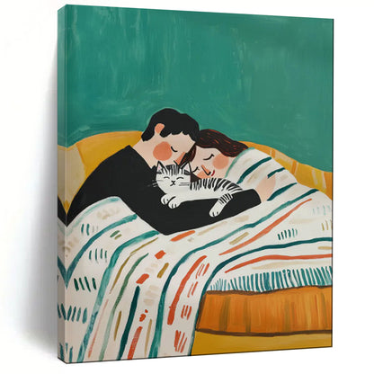 Whimsical & Charming Abstract Canvas Art for Bedroom & Living Room LargeART2043
