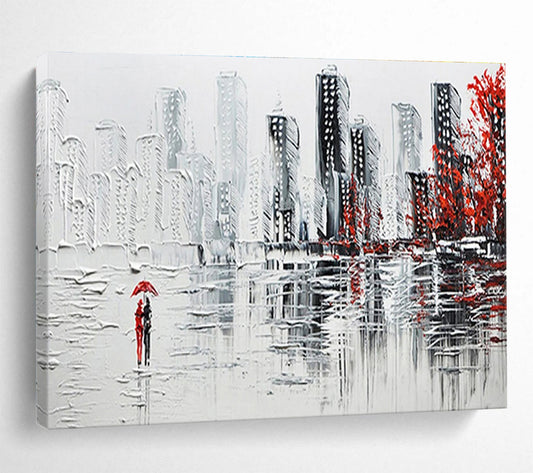 Energetic Large Abstract Canvas for Living Room & Hotel Suite DKH886