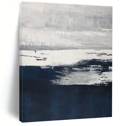 Super - Sized Vertical Hand - Painted Textured Custom Abstract Ballad, for Hotel and Dining Room DKH1540