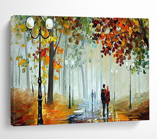 Autumn Stroll in the Park - Romantic Living Room or Bedroom Art DLZ225