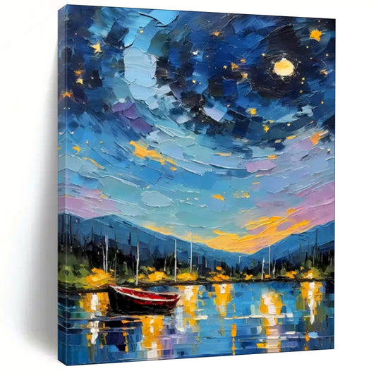 Oversized Custom Hand-Painted Abstract Art for Bedroom & Hotel LargeART1886