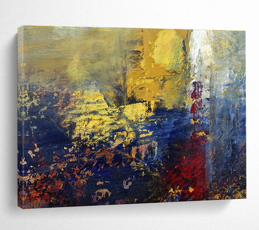 Grand Hand - Painted Textured Abstract Canvas for Decorative Focalization DKH722
