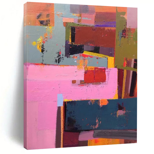 Stupendous Hand - Painted Custom Abstract Artwork for Office and Entryway DTP032