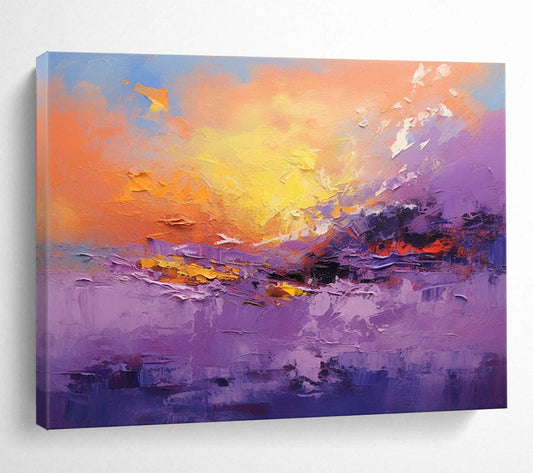 Purple & Orange Sunset Abstract - Dreamy Bedroom Escape DLZ084