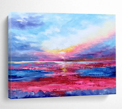 “Mystic Horizons” Vast Abstract Canvas for Bedroom & Office DKH287