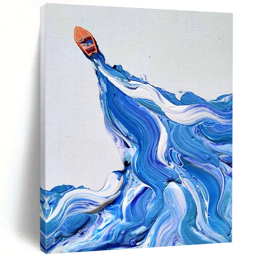 Custom Hand-Painted Abstract Artworks: Textured Wonders for Dining Room & Living Room DTP321