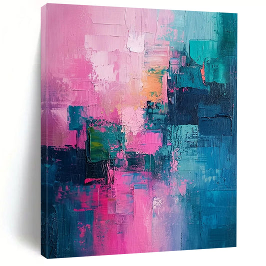 Mammoth - Sized Hand - Painted Textured Custom Abstract Painting for Office and Dining Room DTP061
