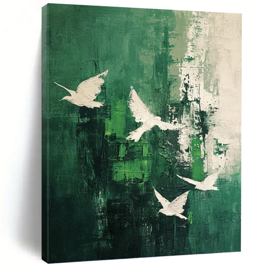 Reflective Hand - Painted Textured Abstract for Office & Dining Room DKH1311
