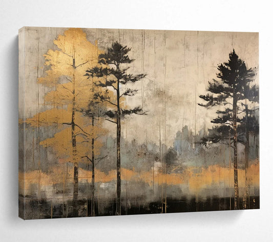Golden Forest Mist - Rustic Living Room Charm DLZ106