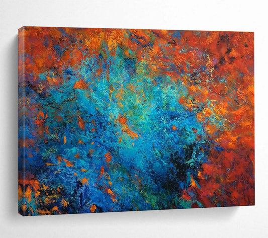 Vast Handmade Textured Abstract Wall Mural for Artistic Enhancement DKH723