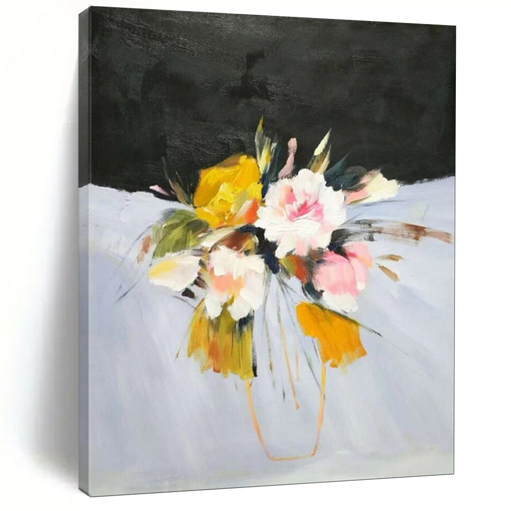 Rustic & Cozy Hand-Painted Custom Abstract Painting for Bedroom & Hallway LargeART1995