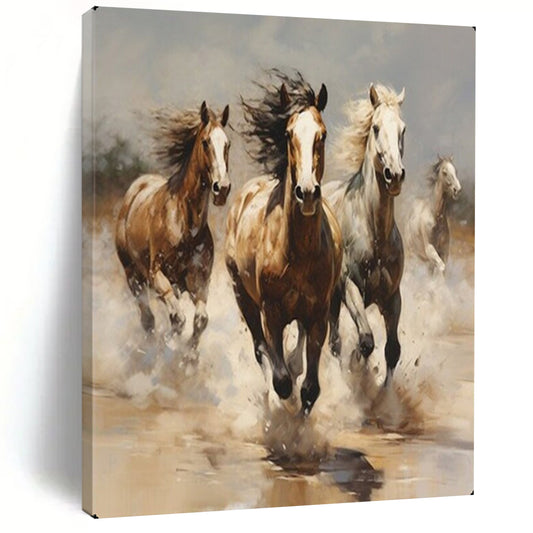 Hand-Painted Large-Scale Textured Abstract Wall Art for Kitchen & Dining Nook LargeART2131